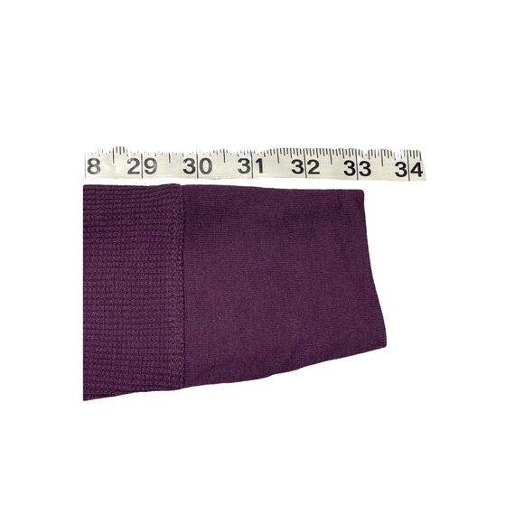 Time and Tru Top Women Large (12-14) Purple Pearl Polyester Classic Button Front - Picture 6 of 7